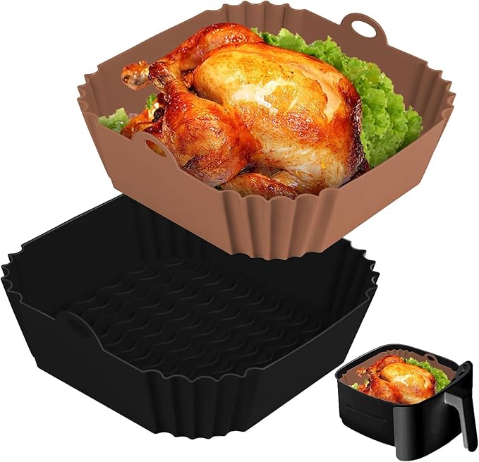 Reusable Silicone Air Fryer Liners – 2 PCS
