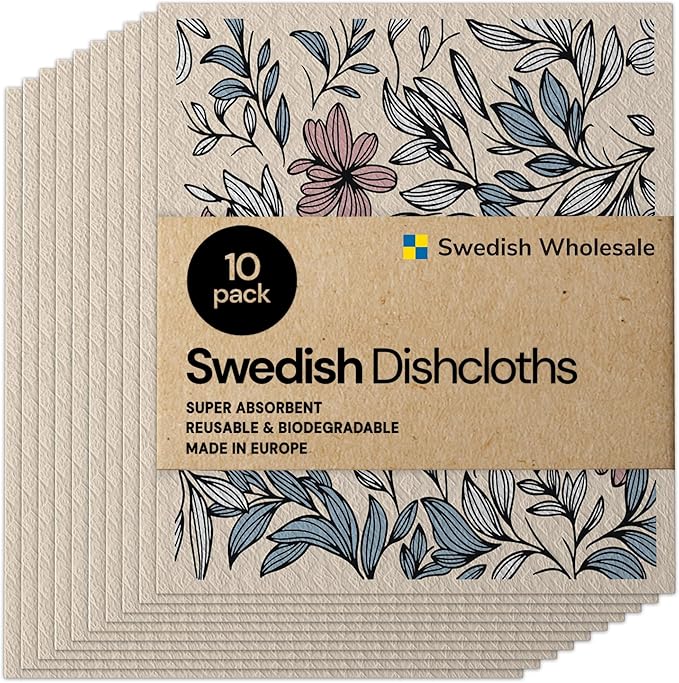 Swedish Reusable Dish Cloths – 10 Pack