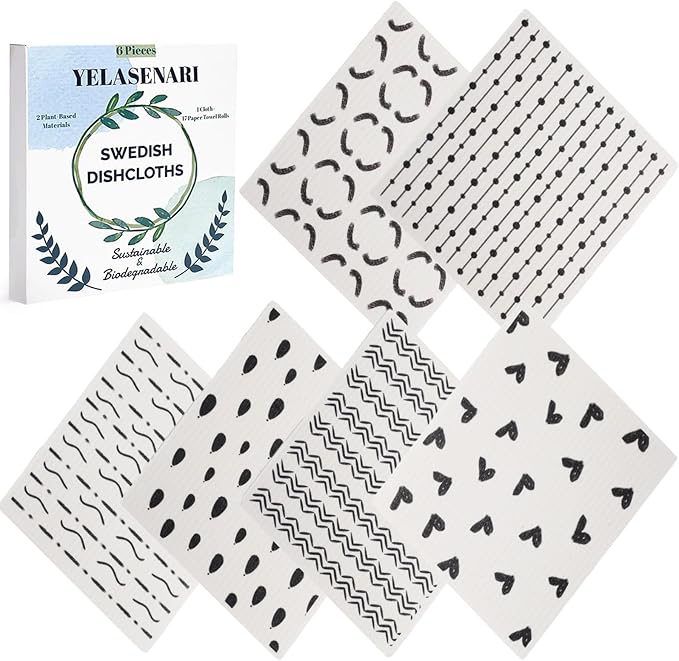 Swedish Reusable Dishcloths – 6 Pack