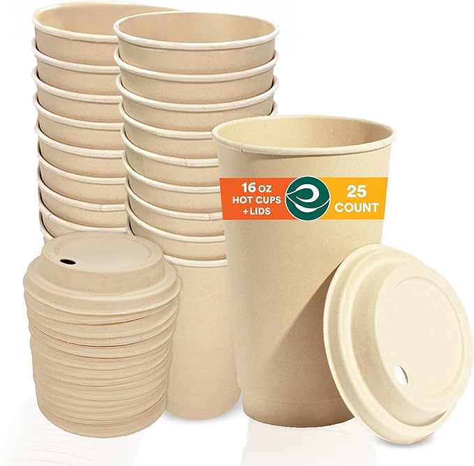 ECO SOUL 16oz Compostable Hot Cups