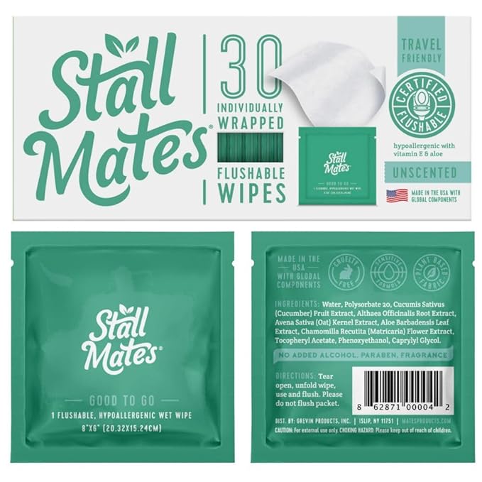 Stall Mates Flushable Wipes