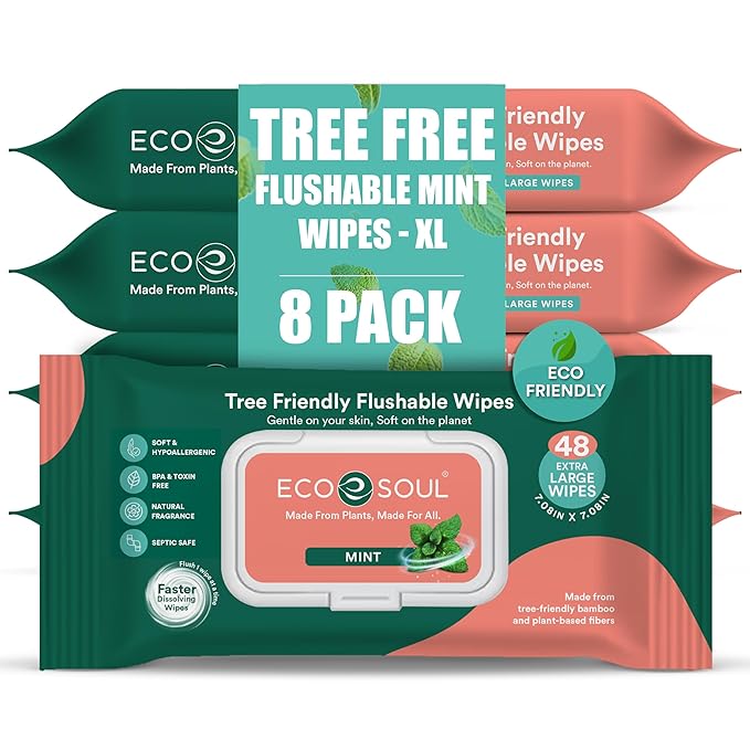 ECO SOUL Bamboo Flushable Wipes