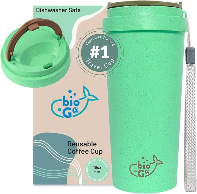 bioGo 16oz Rice Husk Coffee Cup